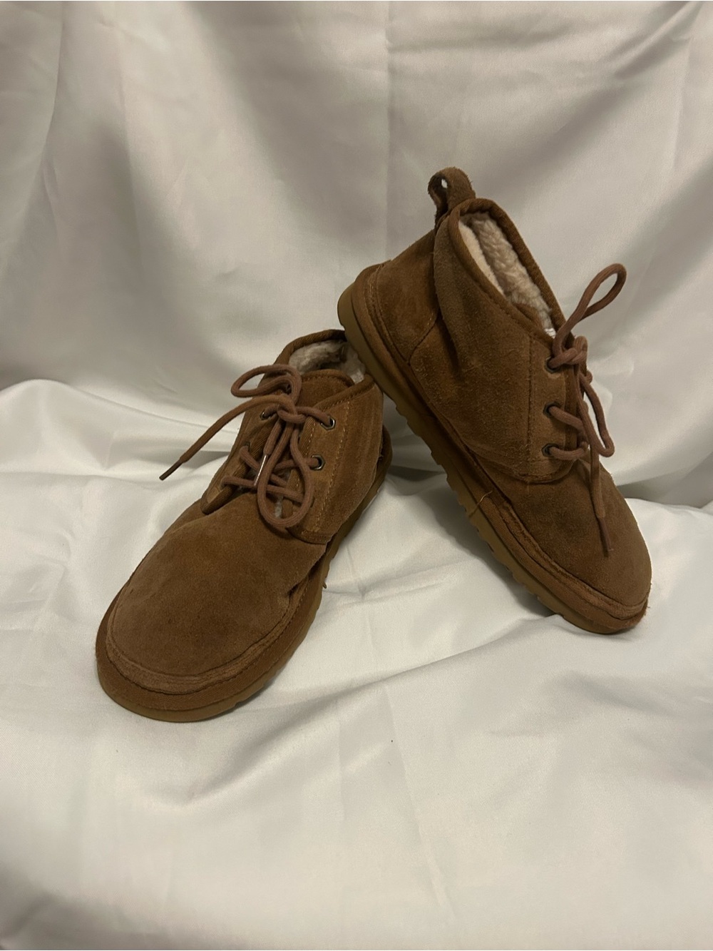 Women’s Brown Suede Lace-Up Casual Shoes with Plush Lining
